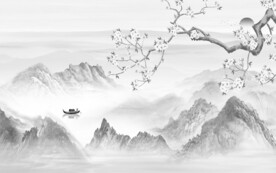 现代 意境中式山水 TiF分层