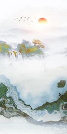 高档 中式新玄关画 TiF分层