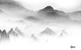 淡雅 中式高端山水 tif分层