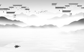 简约 灰色高雅山水 TiF分层