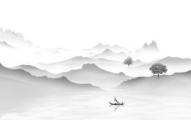 人气 灰色高雅山水 TiF分层