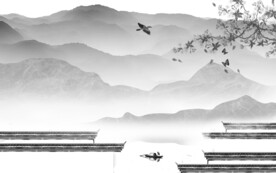 现代 最新灰色山水 TiF分层