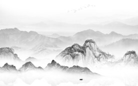 别墅 奢雅灰山水画 TiF分层