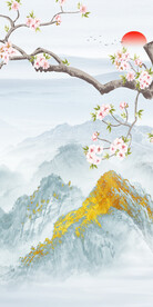 现代 简约中式玄关 Tif分层