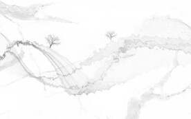 爵士白大理石水墨山水画