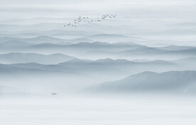 山水水墨山水画