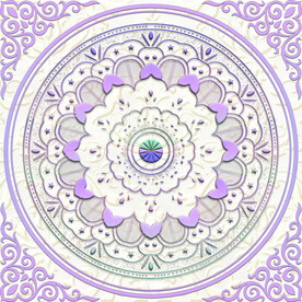 紫色 梦幻天花吊顶花纹