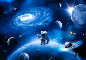 太空星球火箭宇航员宇宙黑洞背景