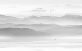 新中式山水水墨画