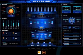 科技蓝大数据可视化场应用景酷炫