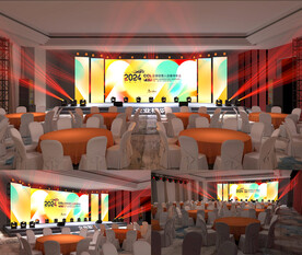 企业年会宴会厅舞美效果