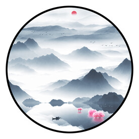 意境水墨山水画