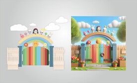 幼儿园彩虹门