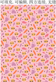 卡通图案 可爱小猫 印花