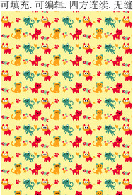 趣味猫咪 卡通小猫 印花