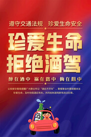 珍爱生命拒绝酒驾海报