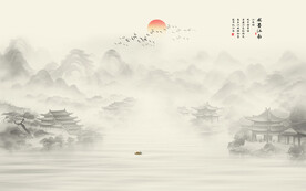 水墨江南水乡