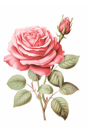 手绘玫瑰花