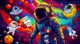 卡通星空宇航员