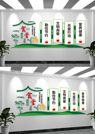 餐厅餐饮食堂文化墙