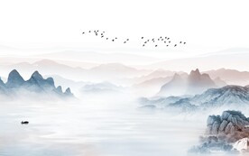 新款 简约中式山水 TIf分层