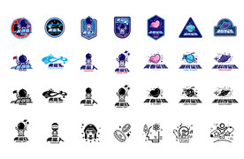 外星宇宙宇航员可爱IP图标