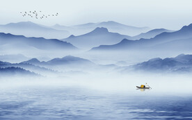 简约 客厅大气山水 Tif分层