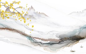 人气 客厅大气山水 Tif分层