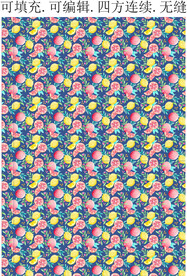 夏季水果图案 西柚 柠檬