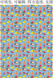 夏季水果印花  椰子 西瓜