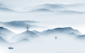 高档 客厅中式山水 TIf分层