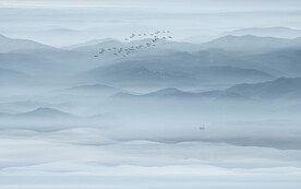 水墨远山背景墙