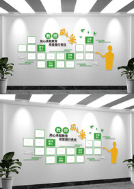 学校桃心风格教师风采文化墙