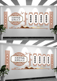 孝为先传统文化墙