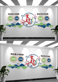 食堂文化背景墙形象墙