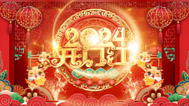 龙年春节开门红背景视频无缝循环