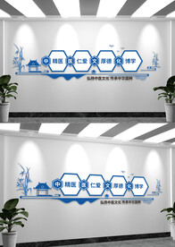 中国风 中医文化墙