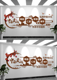 中医文化墙形象墙设计