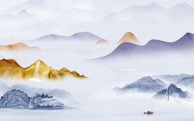 人气 意境高档山水 Tif分层