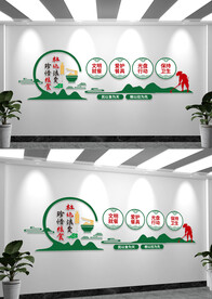 珍惜粮食食堂餐厅背景文化墙