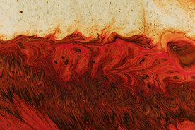 红色水彩水粉宣纸背景