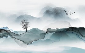 简约 最新中式山水 tiF分层