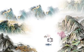 高清 最新传山水画 TiF分层