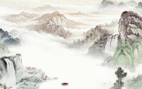 高档 新品客厅山水 Tif分层