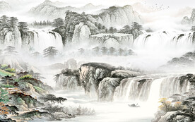 中式 意境简约山水 TIf分层