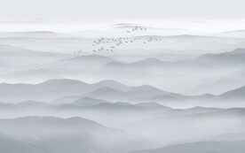 中式禅意水墨山水画背景墙