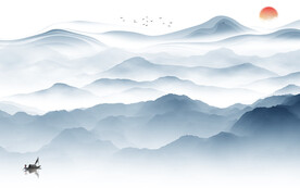 人气 新品大气山水 Tif分层