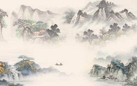 人气 高端中式山水 TIf分层