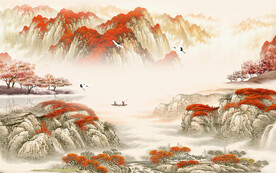 高档 高端中式山水 TIf分层