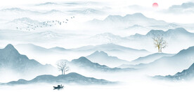 水墨山水画